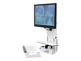 Ergotron Sit-Stand Vertical Lift, Patient Room - Befestigungskit (Handgelenkkissen, Maushalterung, vertikale Verstellschiene, Barcode-Scanner-Halter, Tastatur-Tablett, Monitorarm, Mausablage zum Herausziehen)