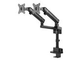 V7 Professional Touch Adjust DMPRO2DTA-3E - Befestigungskit - einstellbarer Arm - für 2 Monitore - Kunststoff, Aluminium, Stahl - Schwarz - Bildschirmgröße: 43.2-81.3 cm (17"-32")