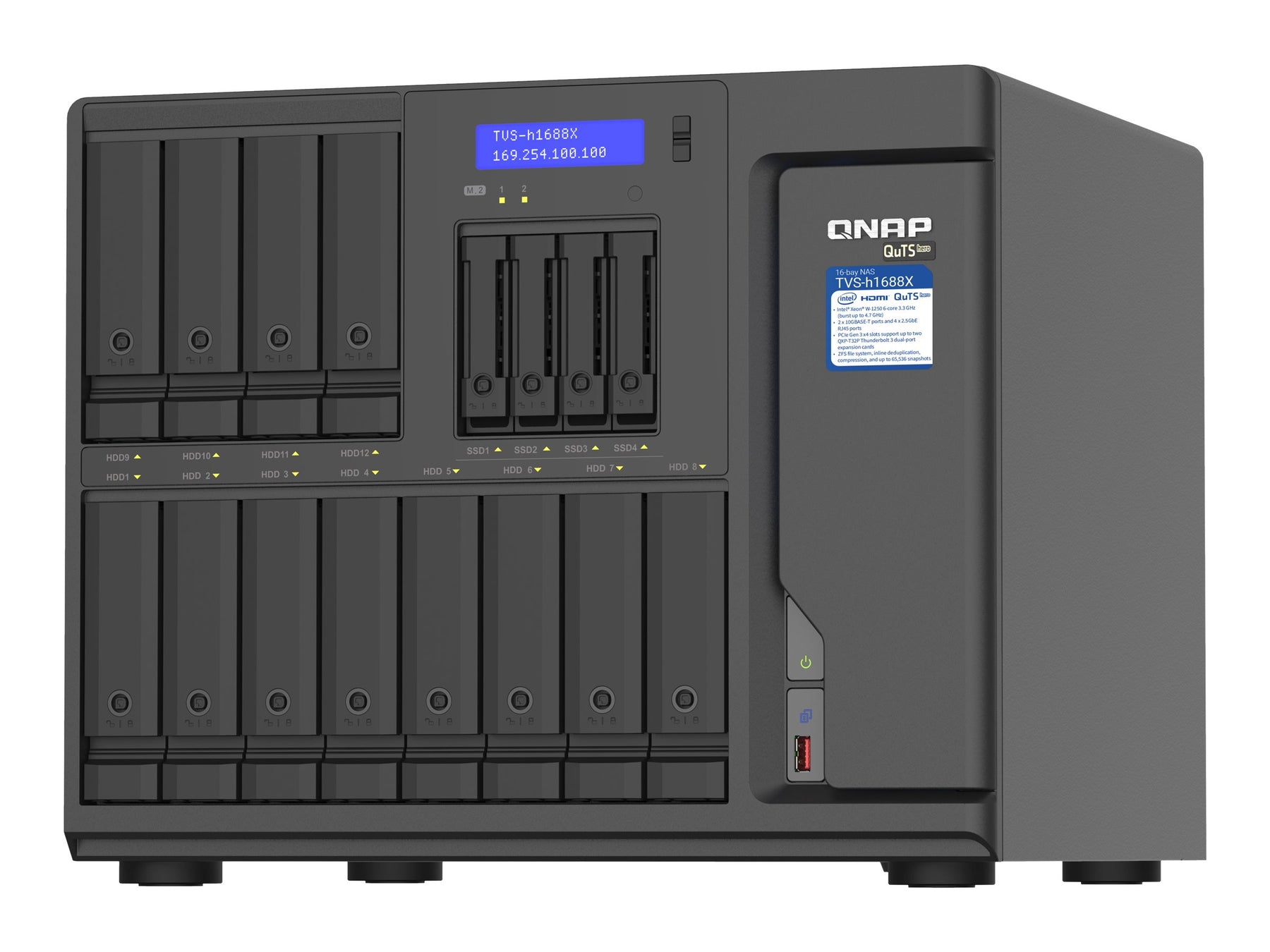 QNAP TVS-H1688X - NAS-Server - 16 Schächte - SATA 6Gb/s