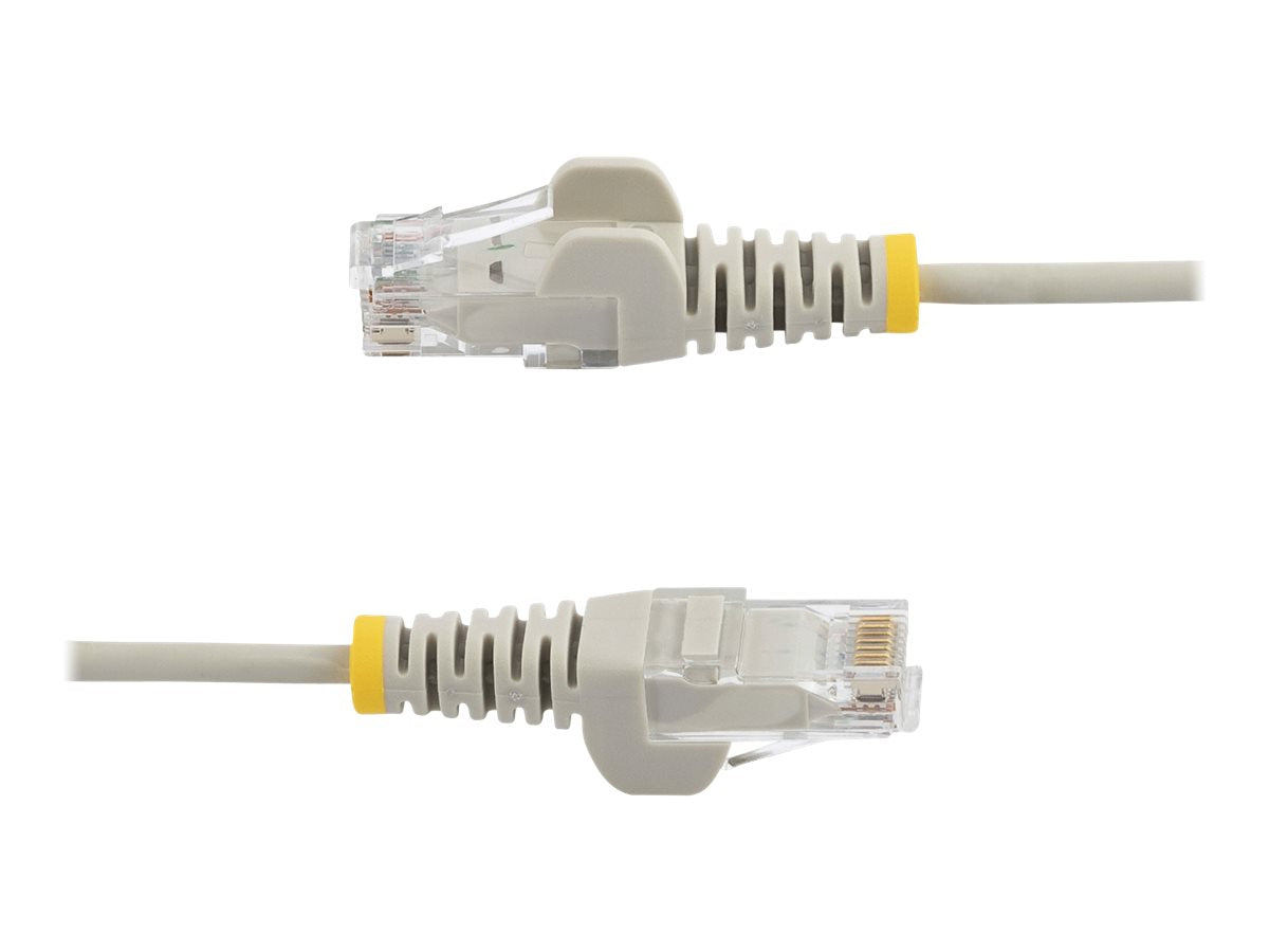 StarTech.com 3 m Cat6-Kabel - Schlankes Cat6-Patchkabel - Grau - Snagless RJ45-Anschlusse - Gigabit-Ethernet-Kabel - 28 AWG - Patch-Kabel - RJ-45 (M)