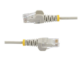 StarTech.com 3 m Cat6-Kabel - Schlankes Cat6-Patchkabel - Grau - Snagless RJ45-Anschlusse - Gigabit-Ethernet-Kabel - 28 AWG - Patch-Kabel - RJ-45 (M)