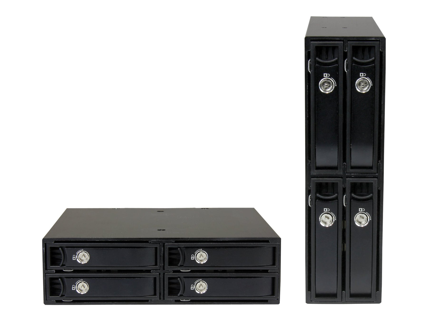 StarTech.com 4x Festplatten Wechselrahmen für 2,5 Zoll SATA / SAS Laufwerke - Mobile Rack Backplane für SATA II und III - Speichergehäuse - 4 Schächte (SATA-600 / SAS-2)