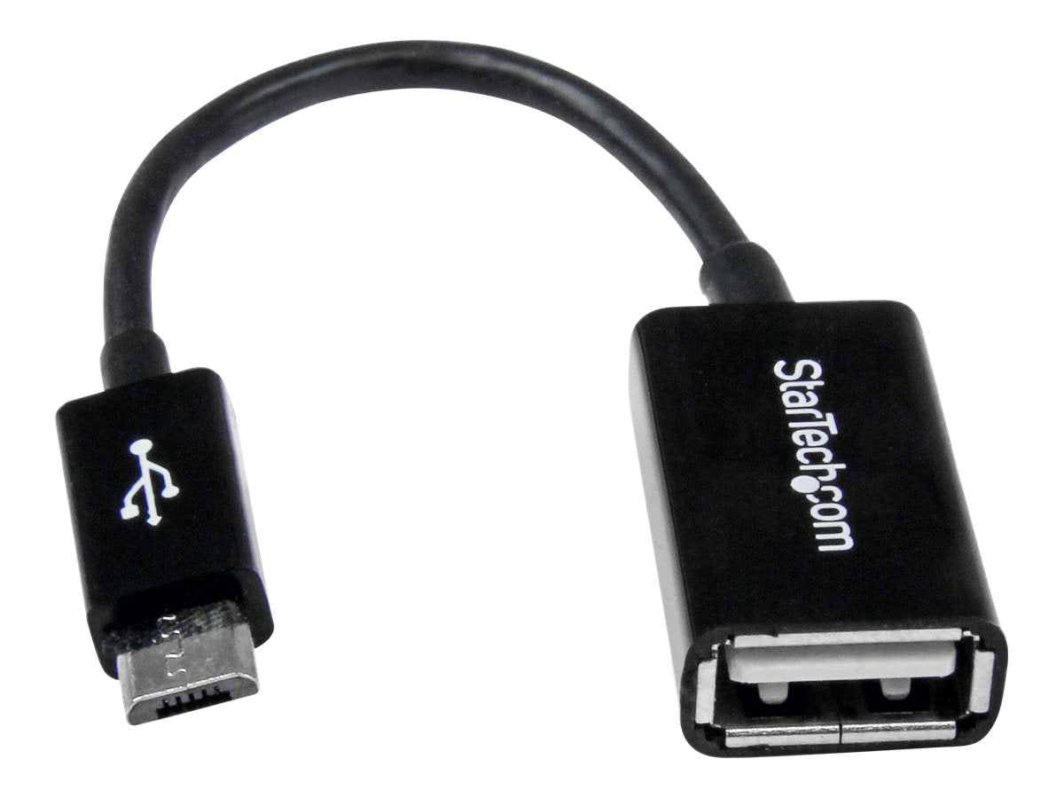 StarTech.com 5in Micro USB to USB OTG Host Adapter - Micro USB Male to USB A Female On-The-GO Host Cable Adapter (UUSBOTG)