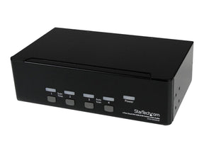 StarTech.com 4 Port Dual DVI USB KVM Switch/ Umschalter mit Audio und USB 2.0 Hub