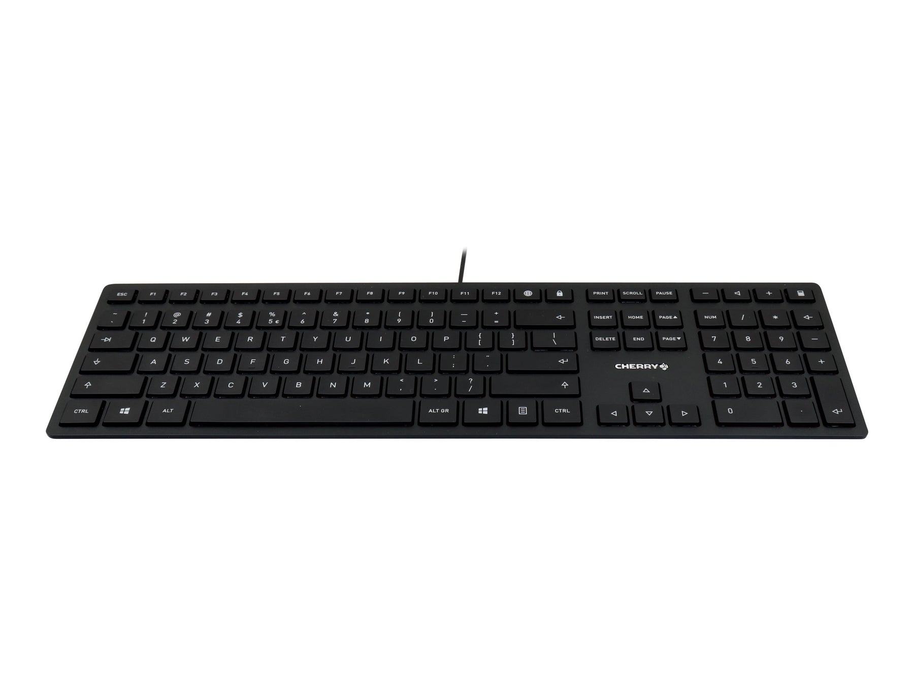 Cherry KC 6000 SLIM - Tastatur - USB - US mit Euro-Symbol