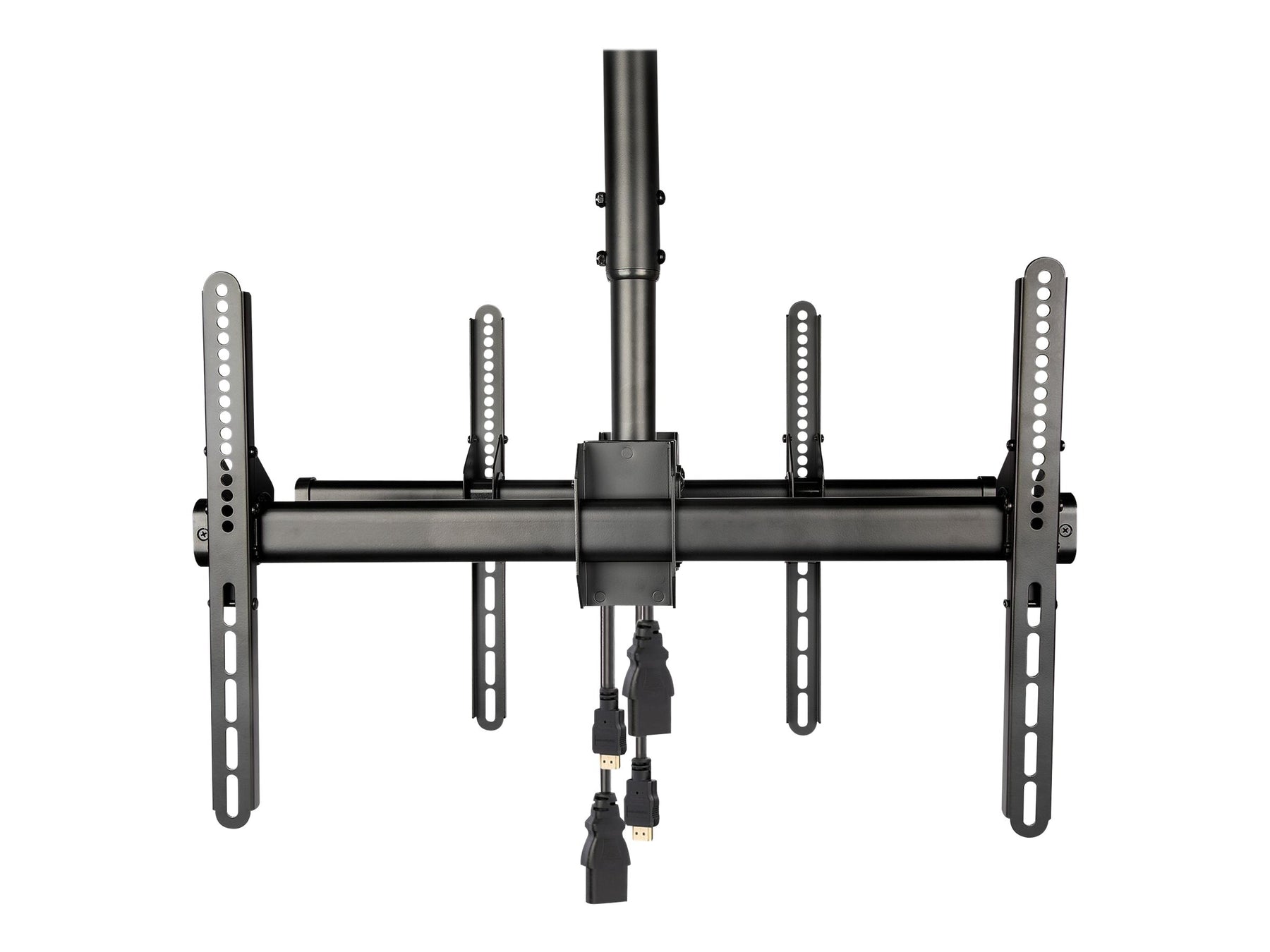 StarTech.com Zweifache Deckenhalterung für Fernsehgeräte(32"-75") - Rücken an Rücken, Hochbelastbare, Bildschirmhalterung mit Teleskopstab (106 bis 156 cm)