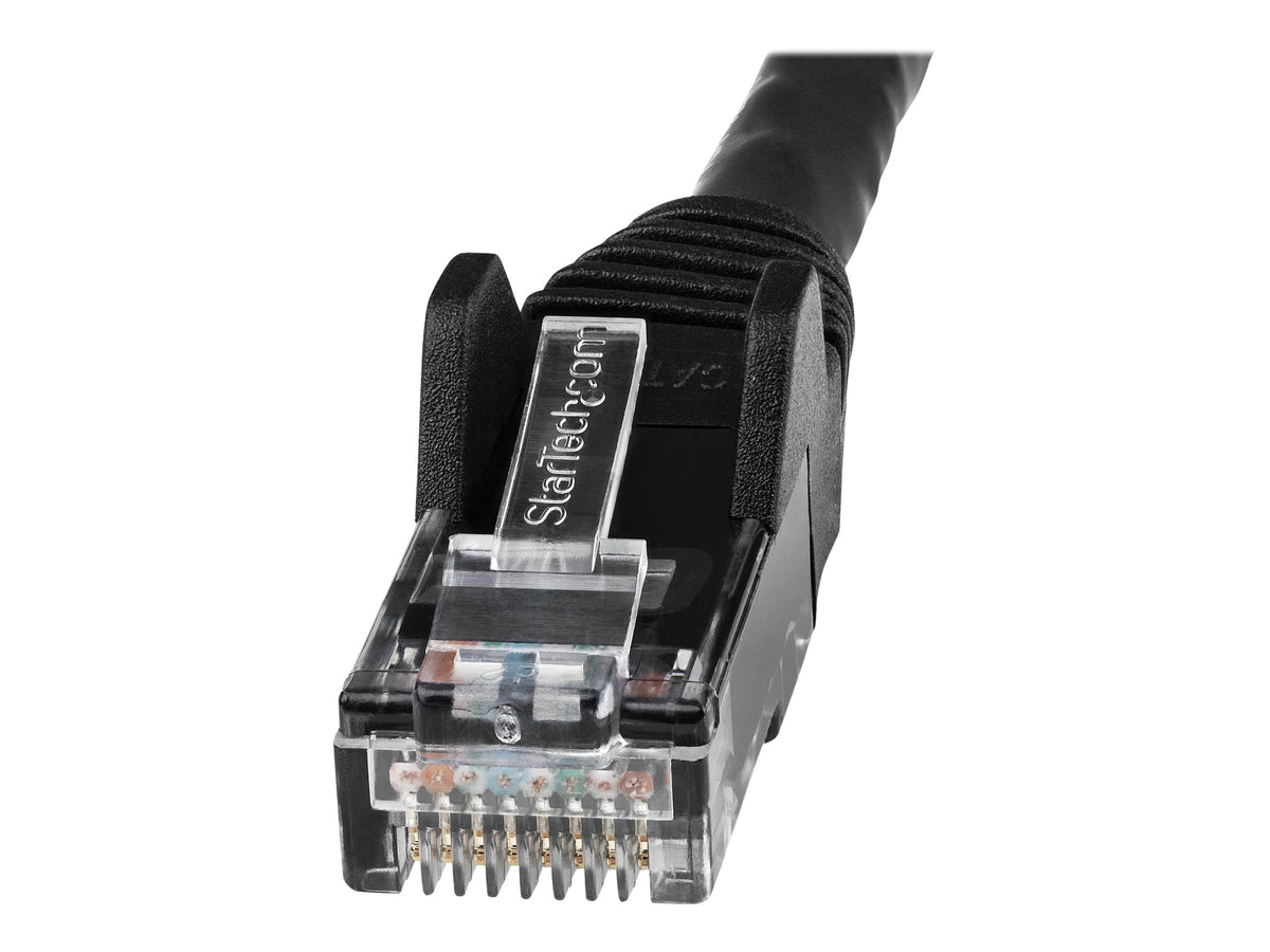 StarTech.com 7m Netzwerkkabel CAT6 - LSZH(weniger Rauch, Halogenfrei) - 10Gbit 650MHz 100W POE RJ45 U/UTP LAN-Patch Kabel - Schwarz, ETL Zertifizierung, 24AWG, Installationskabel (N6LPATCH7MBL)