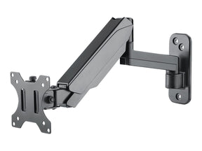 Manhattan TV & Monitor Mount, Wall, Spring Arm, 1 screen, Screen Sizes: 17-32", Black, VESA 75x75 to 100x100mm, Max 8kg, Height Adjustable Swivel Arm (3 pivots)