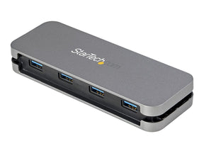 StarTech.com 4 Port USB 3.0 Hub - SuperSpeed 5 Gbit/s USB 3.1 Gen 1 Type-A Verteiler - USB Bus Powered -  28cm USB Host Kabel (HB30AM4AB)