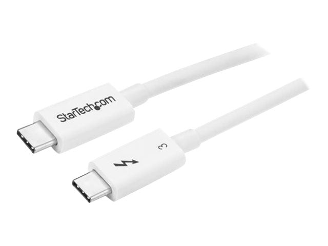 StarTech.com Thunderbolt 3 Kabel -40Gbit/s - 50cm - Weiß - 4K 60Hz - Passiv - Thunderbolt Kabel - USB Typ C Lader - Thunderbolt-Kabel - USB-C (M)