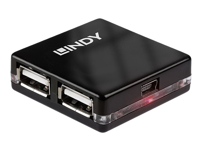 Lindy 4 Port USB 2.0 Mini Hub - Hub - 4 x USB 2.0