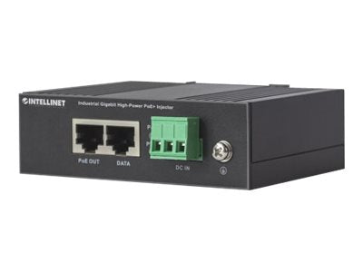 Intellinet Gigabit High-Power PoE+ Industrie-Injektor, 1 x 30 Watt-Port, IEEE 802.3at/af Power over Ethernet (PoE+/PoE)