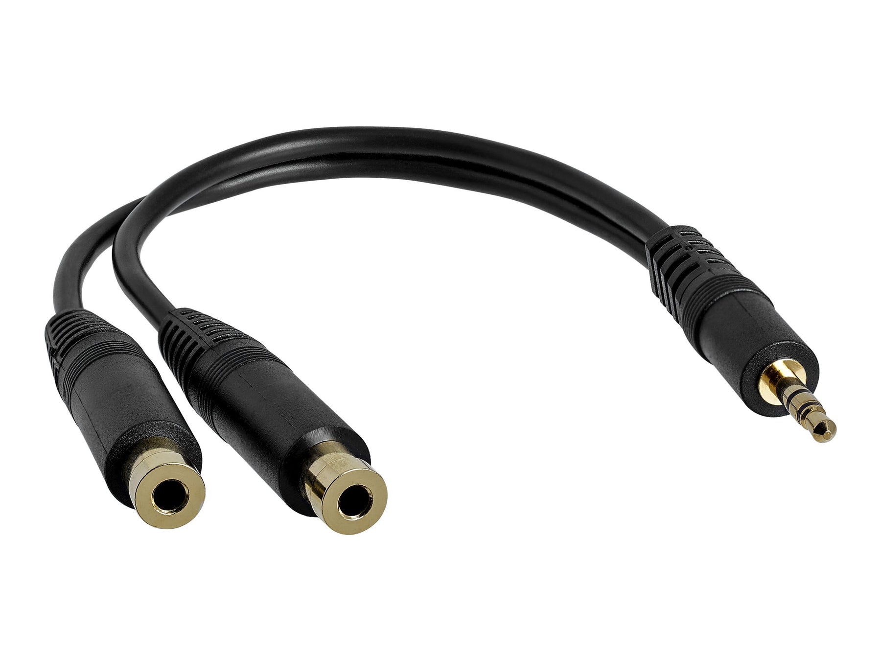 StarTech.com 15cm Stereo Splitter Kabel - 3,5mm Klinke Stecker auf 2x 3,5mm Buchse