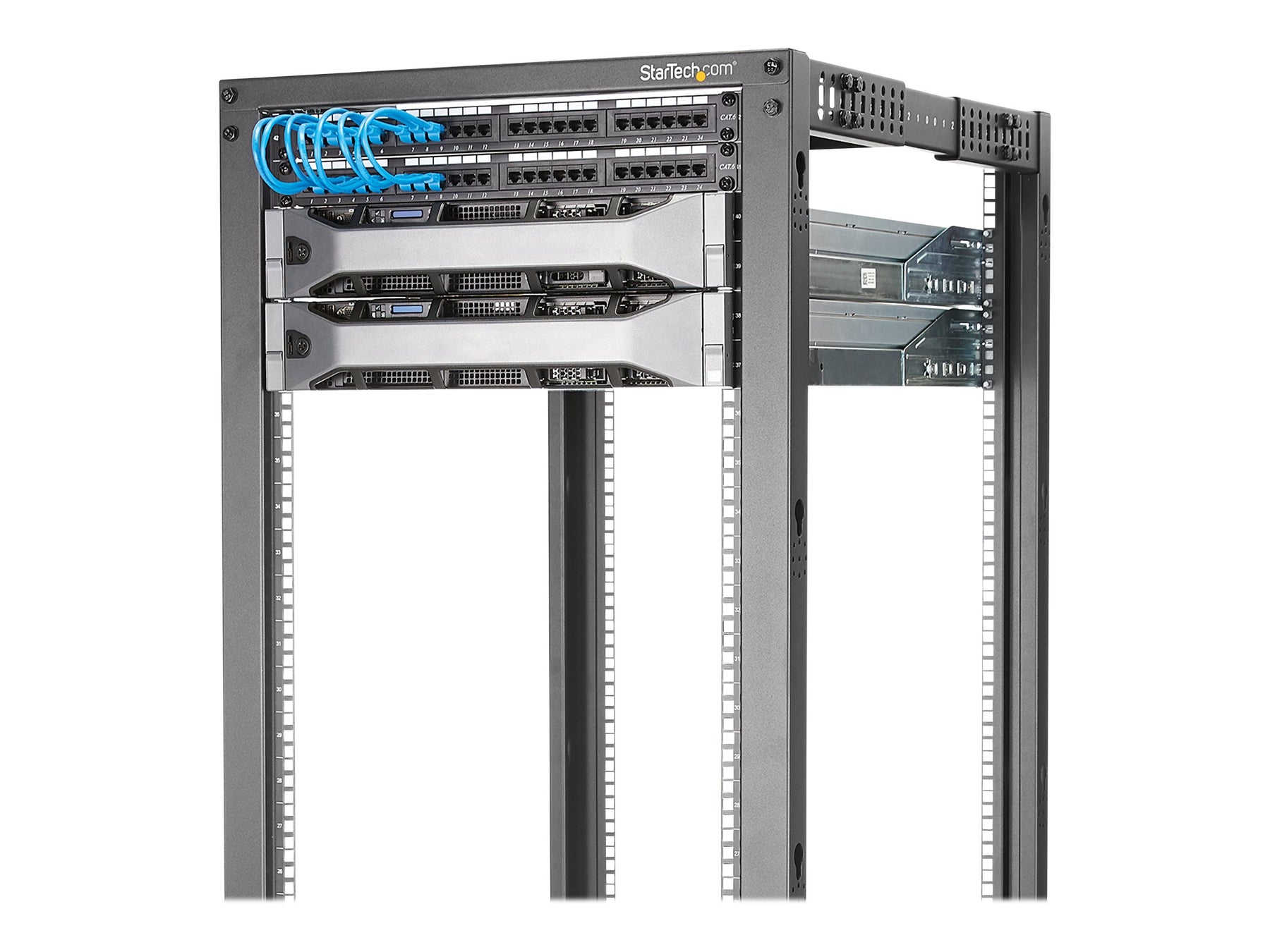 StarTech.com 42HE 4 Pfosten Open Frame Rack tiefenverstellbar