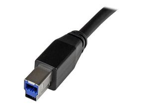 StarTech.com 10m Aktives USB 3.0 USB-A auf USB-B Kabel - USB A zu USB B Anschlusskabel - USB 3.1 Gen 1 (5 Gbit/s)