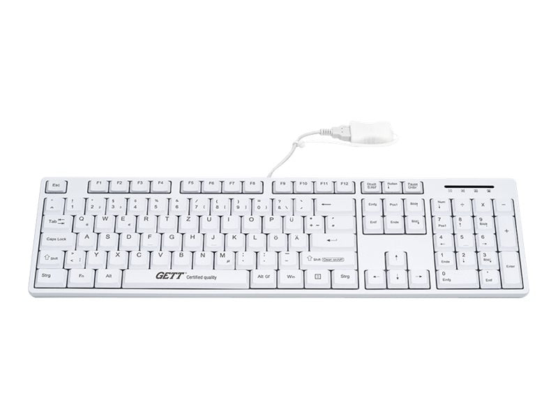 GETT CleanType Easy Basic TKL-105-GCQ-IP68-KGEH-WHITE-USB-DE