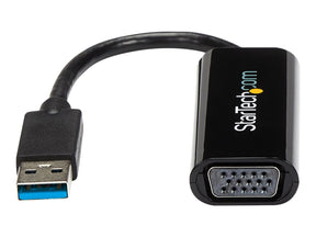 StarTech.com USB auf VGA Adapter - Externe Grafikkarte - USB 3.0 - Slim - 1080p - Multi Monitor Adapter - Videoschnittstellen-Converter - TAA-konform - USB Typ A (M)