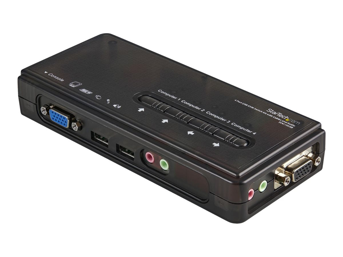 StarTech.com 4 Port VGA / USB KVM Switch inkl. Kabel und Audio