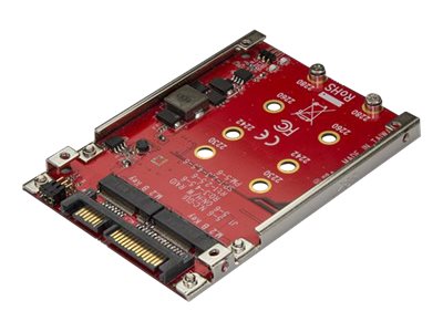 StarTech.com M.2 auf SATA Adapter - Dual Slot M.2 NGFF SSD Adapter für 2,5in Laufwerke - RAID - Speichercontroller (RAID)