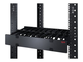 APC Horizontal Cable Manager Single-Sided with Cover - Rack - Kabelführungssatz - Schwarz - 1U - 48.3 cm (19")