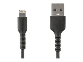 StarTech.com 2m USB-A auf Lightning-Kabel - Hochbelastbare, robuste Aramidfaser - USB Typ-A auf Lightningkabel - Lade-/Synchronisationskabel - Apple MFi-zertifiziert iPad/iPhone 12 - Schwarz (RUSBLTMM2MB)