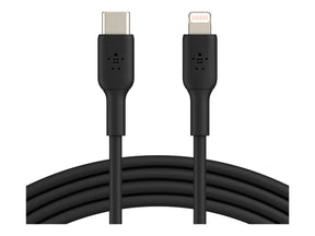 Belkin BOOST CHARGE - Lightning-Kabel - 24 pin USB-C männlich zu Lightning männlich - 1 m - Schwarz - USB-Stromversorgung (18 W)