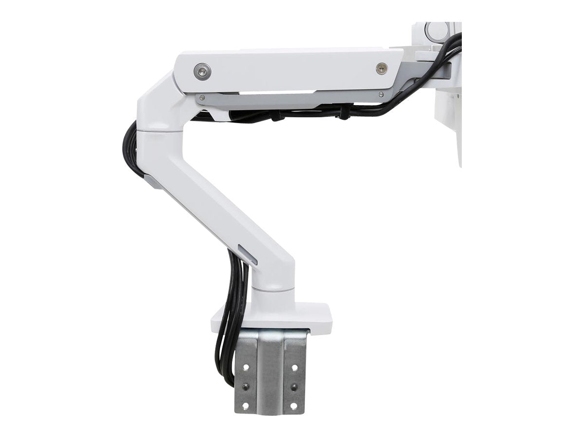 Ergotron HX Desk Dual Monitor Arm - Befestigungskit (Griff, Gelenkarm, Spannbefestigung für Tisch, Tischplattenbohrung, 2 Drehgelenke, Befestigungsteile, Scharnier, Verlängerungsteil)