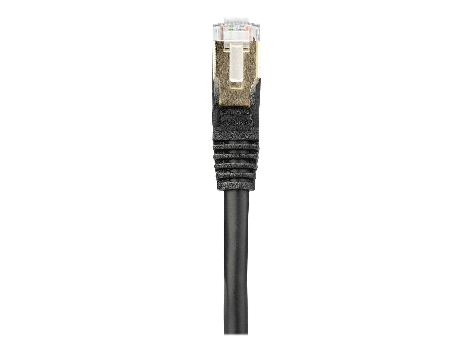 StarTech.com 10m CAT6A Ethernet Cable, 10 Gigabit Shielded Snagless RJ45 100W PoE Patch Cord, CAT 6A 10GbE STP Network Cable w/Strain Relief, Black, Fluke Tested/UL Certified Wiring/TIA - Category 6A - 26AWG (6ASPAT10MBK)