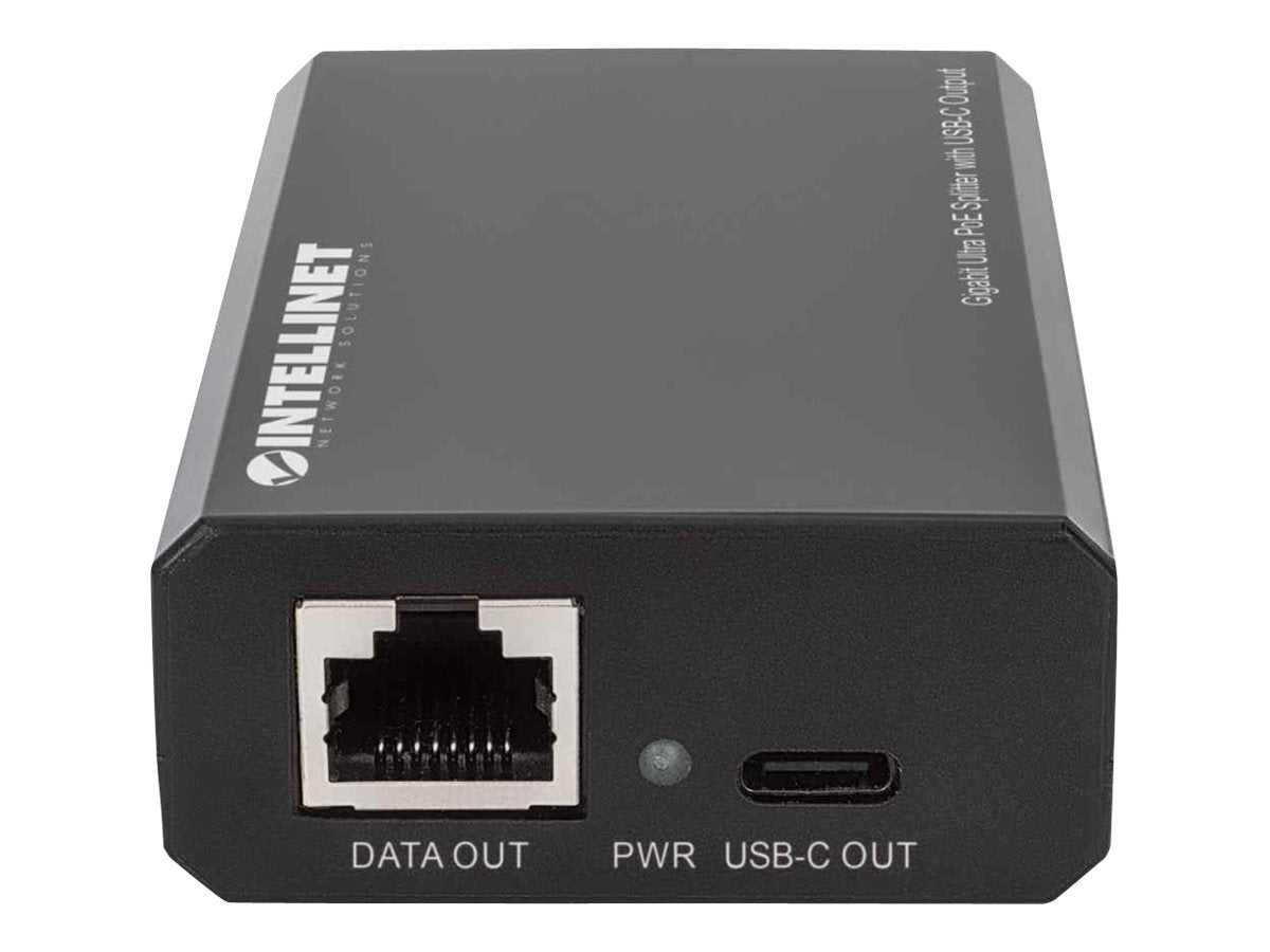 Intellinet PoE Splitter with USB-C Output, PoE++ / 4PPoE, Gigabit Ultra, IEEE 802.3bt, RJ45 In and Out Ports, Up to 45 W USB-C Output Port