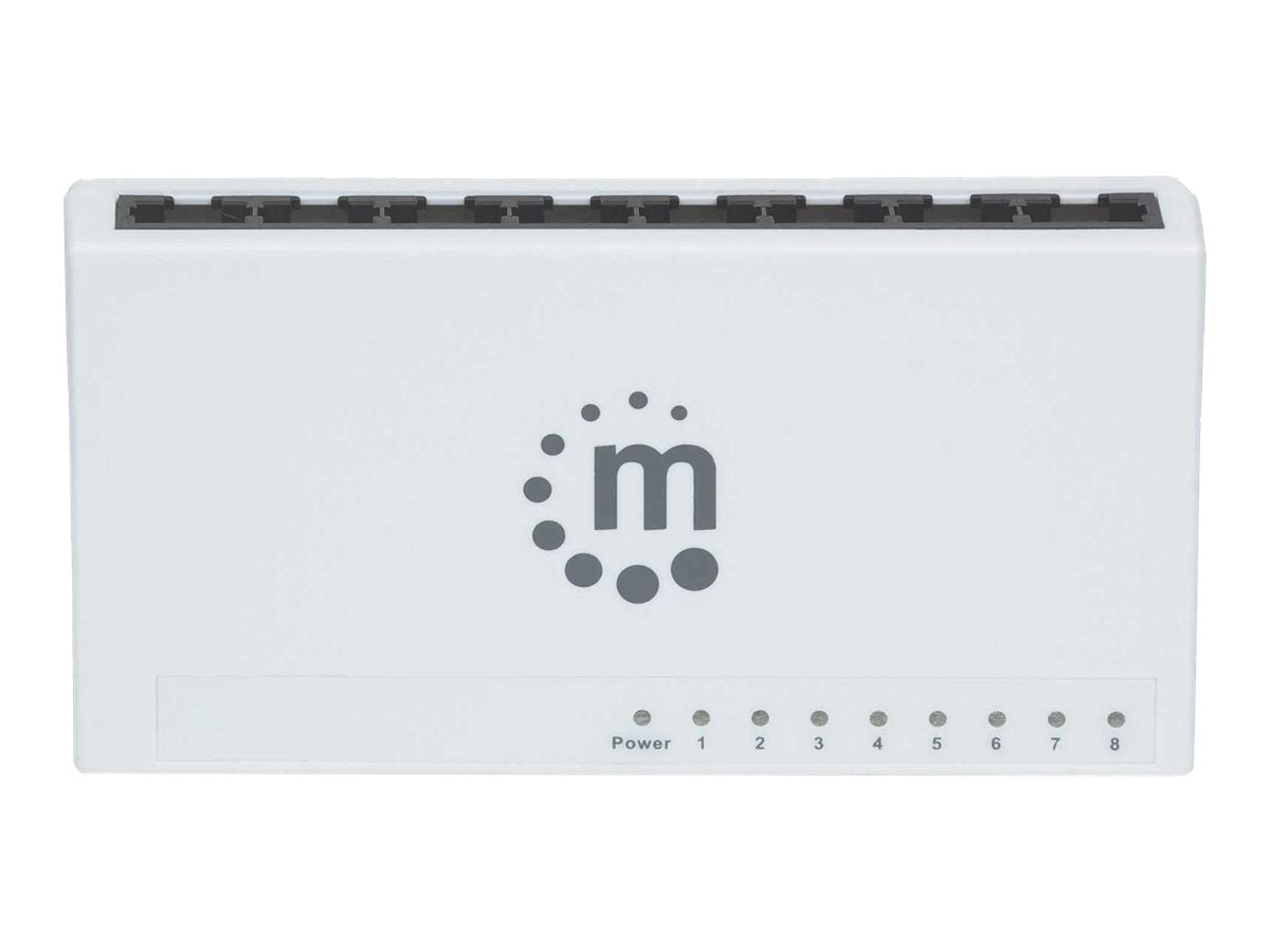 Manhattan 8-Port Fast Ethernet Switch, Plastic, Three Year Warranty, Box