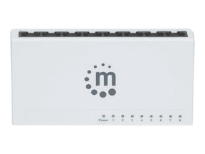 Manhattan 8-Port Fast Ethernet Switch, Plastic, Three Year Warranty, Box