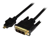 StarTech.com 2m Micro HDMI auf DVI Kabel - micro HDMI Typ-D / DVI-D Adapterkabel - St/St - Videokabel - DVI-D (M)