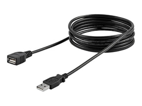 StarTech.com 1,8m USB 2.0 A Verlängerungskabel - Stecker / Buchse - USB Verlängerung - Schwarz - USB-Verlängerungskabel - USB (M)