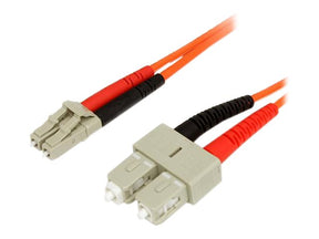 StarTech.com 3m Fiber Optic Cable - Multimode Duplex 62.5/125 - LSZH - LC/SC - OM1 - LC to SC Fiber Patch Cable (FIBLCSC3)