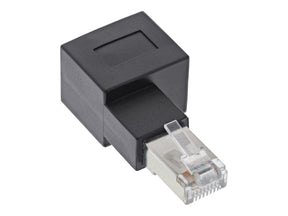 InLine Patchkabel-Adapter Cat.6A - RJ45 Stecker/Buchse - 90° rechts gewinkelt