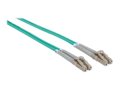 Intellinet Fibre Optic Patch Cable, OM3, LC/LC, 1m, Aqua, Duplex, Multimode, 50/125 Âµm, LSZH, Fiber, Lifetime Warranty, Polybag - Patch-Kabel - LC Multi-Mode (M)