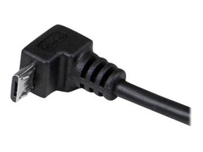 StarTech.com 2m USB 2.0 A auf Micro B Kabel abgewinkelt - Schwarz - USB A / Micro B Datenkabel / Anschlusskabel - USB-Kabel - Micro-USB Typ B (M)