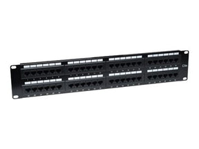 Intellinet 48-Port Cat5e Patchpanel, UTP, 19", 2 HE - Patch Panel - CAT 5e - UTP - RJ-45 - Schwarz - 2U - 48.3 cm (19")