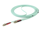 StarTech.com Aqua OM4 Duplex Multimode Fiber - 16 ft / 5m - 100 Gb - 50/125 - OM4 Fiber - LC to LC Fiber Patch Cable (450FBLCLC5)