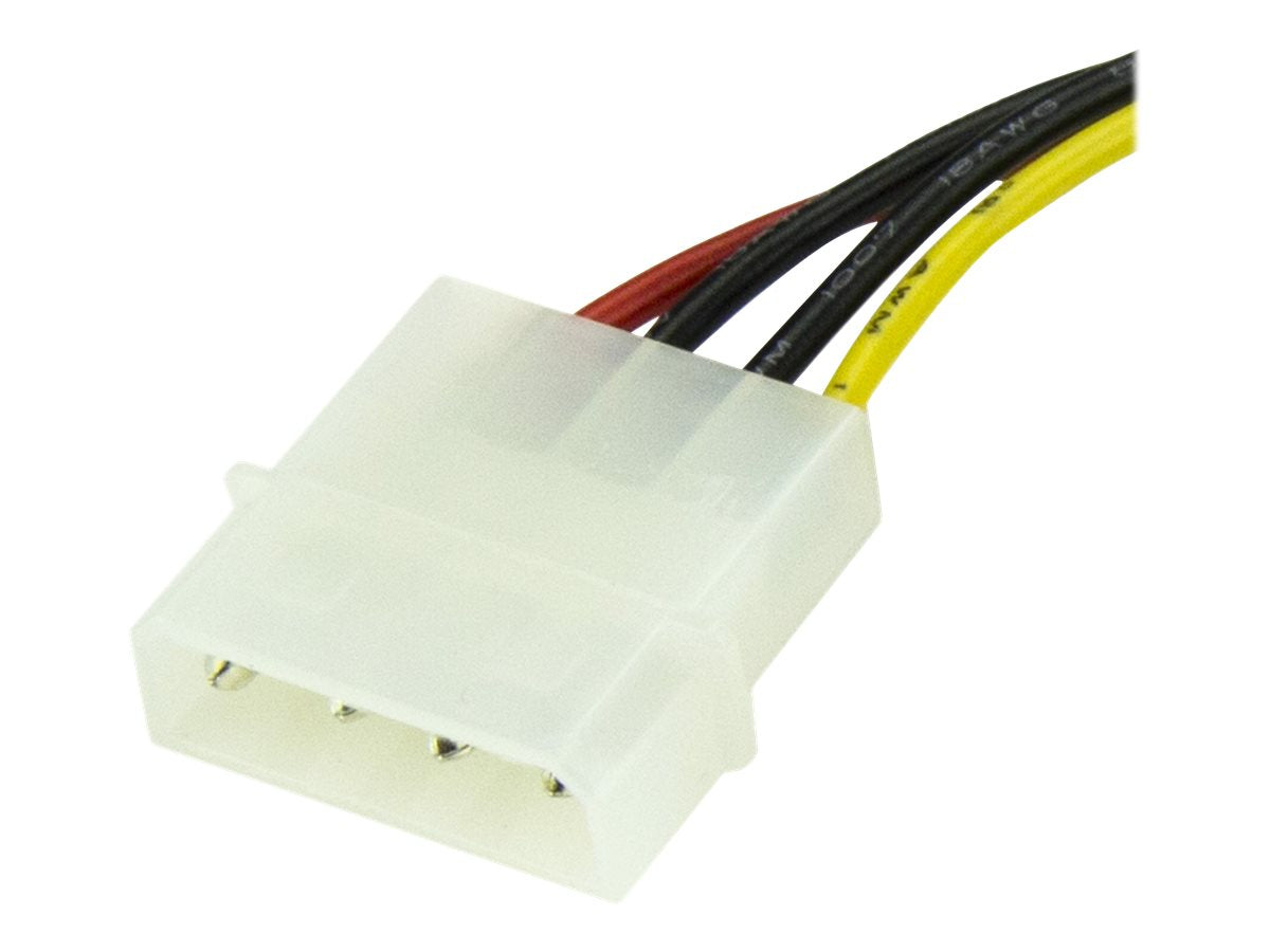 StarTech.com 15cm 4 Pin Molex auf SATA Kabel - LP4 / Serial-ATA Stromadapter - S-ATA 15 Pin Buchse / 4 Pin LP-4 Stecker - Stromkabel - SATA-Stromstecker (M)