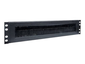 Intellinet 19" Kabeldurchführung, 2 HE, mit Bürstenleiste, schwarz - Rack-Blende mit Bürste für Kabeldurchführung - Schwarz, RAL 9005 - 2U - 48.3 cm (19")