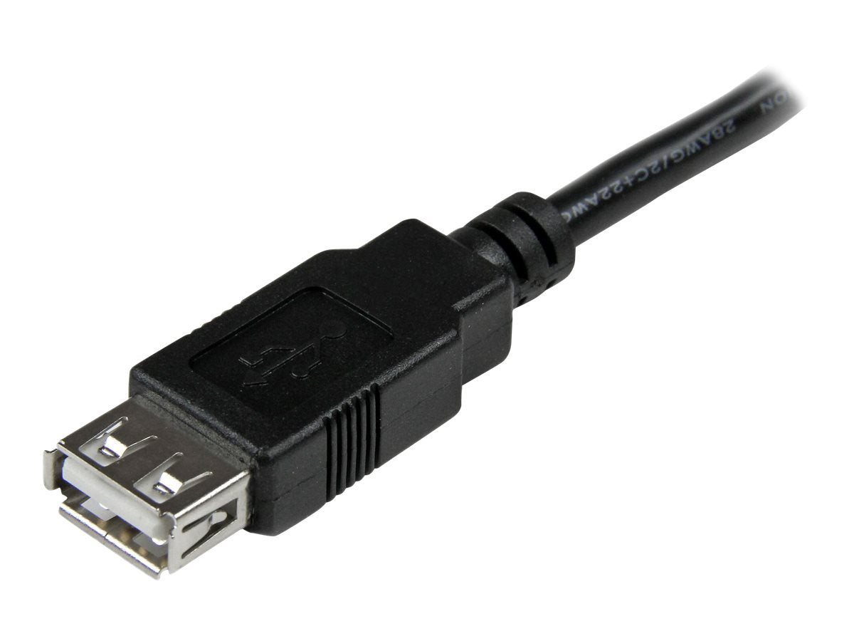 StarTech.com USB 2.0 Verlängerung 15cm - USB-A Verlängerungskabel Stecker auf Buchse - Schwarz - USB-Verlängerungskabel - USB (M)