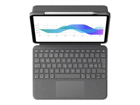 Logitech Folio Touch - Tastatur und Foliohülle - mit Trackpad - hinterleuchtet - Apple Smart connector - QWERTZ - Schweiz - Graphite - für Apple 11-inch iPad Pro (1. Generation, 2. Generation)