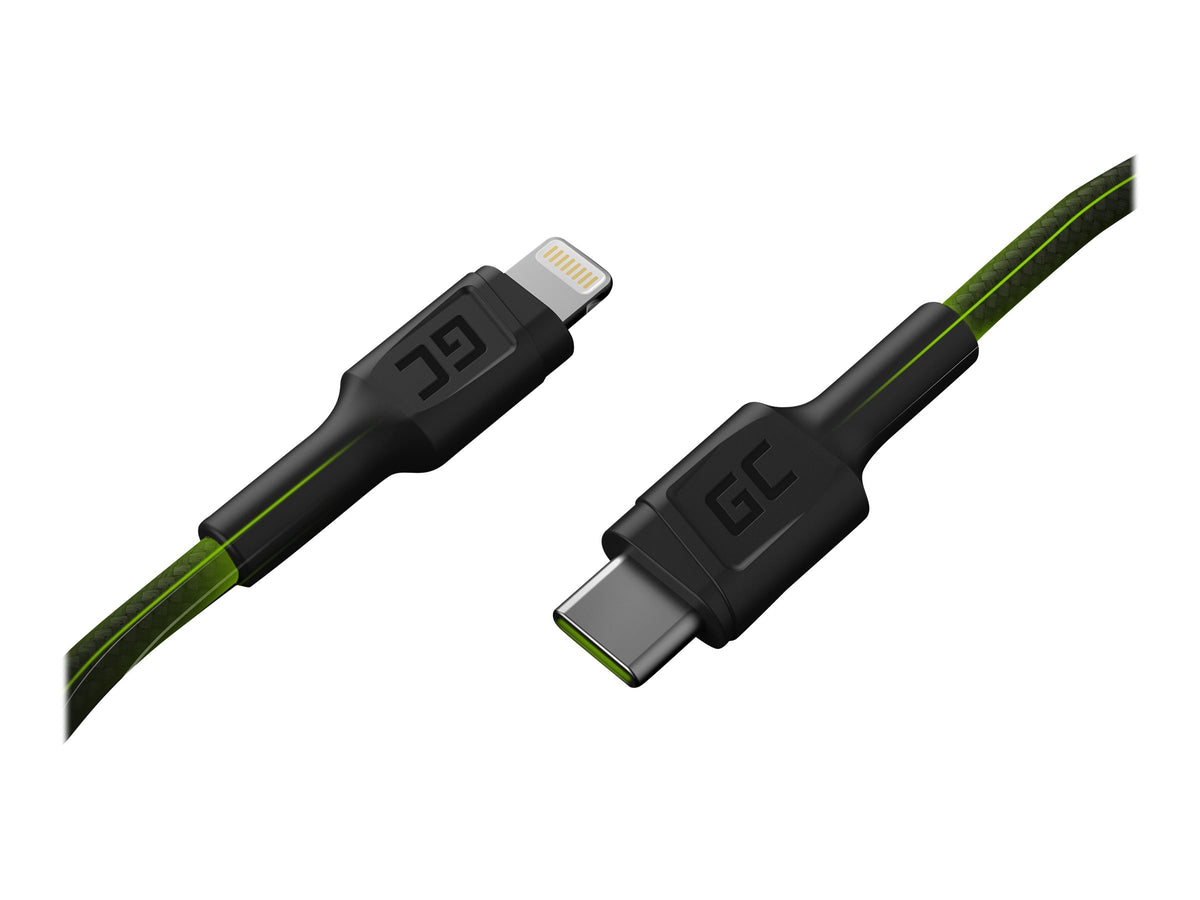 Green Cell Stream - Lightning-Kabel - 24 pin USB-C männlich zu Lightning männlich