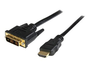 StarTech.com 50cm HDMI auf DVI-D Kabel - Stecker/Stecker - HDMI/DVI Adapterkabel / Adapter Kabel - Schwarz - Videokabel - DVI-D (M)