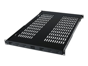 StarTech.com 19 Schwerlast Fachboden tiefenverstellbar für Serverschrank mit Lüftungsschlitzen - bis 80 Kg und verstellbar 480 - 960mm - Rack - Regal - Schwarz - 1U - 48.3 cm (19")