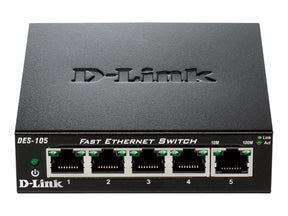 D-Link DES 105 - Switch - 5 x 10/100 - Desktop