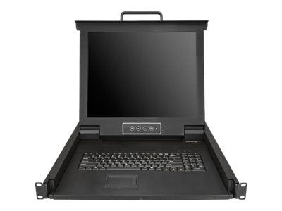 StarTech.com Rack KVM Konsole - US Tastatur(QWERTY), Ein Port VGA KVM mit 17" LCD Monitor - 1HE LCD KVM Konsolenschublade mit Kabeln - USB Unterstützung - 50.000 MTBF (RKCONS1701)