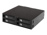 StarTech.com 4x Festplatten Wechselrahmen für 2,5 Zoll SATA / SAS Laufwerke - Mobile Rack Backplane für SATA II und III - Speichergehäuse - 4 Schächte (SATA-600 / SAS-2)