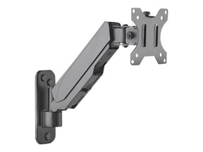 Manhattan TV & Monitor Mount, Wall, Spring Arm, 1 screen, Screen Sizes: 17-32", Black, VESA 75x75 to 100x100mm, Max 8kg, Height Adjustable Swivel Arm (3 pivots)